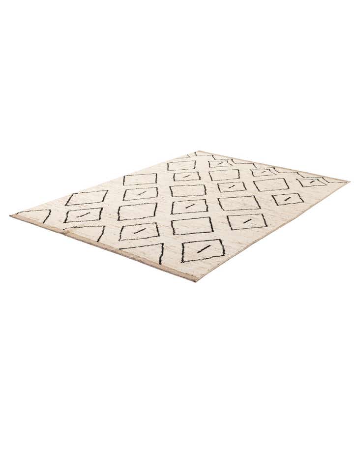 6' 8 x 9' 9 Hand Knotted Moroccan Wool Rug