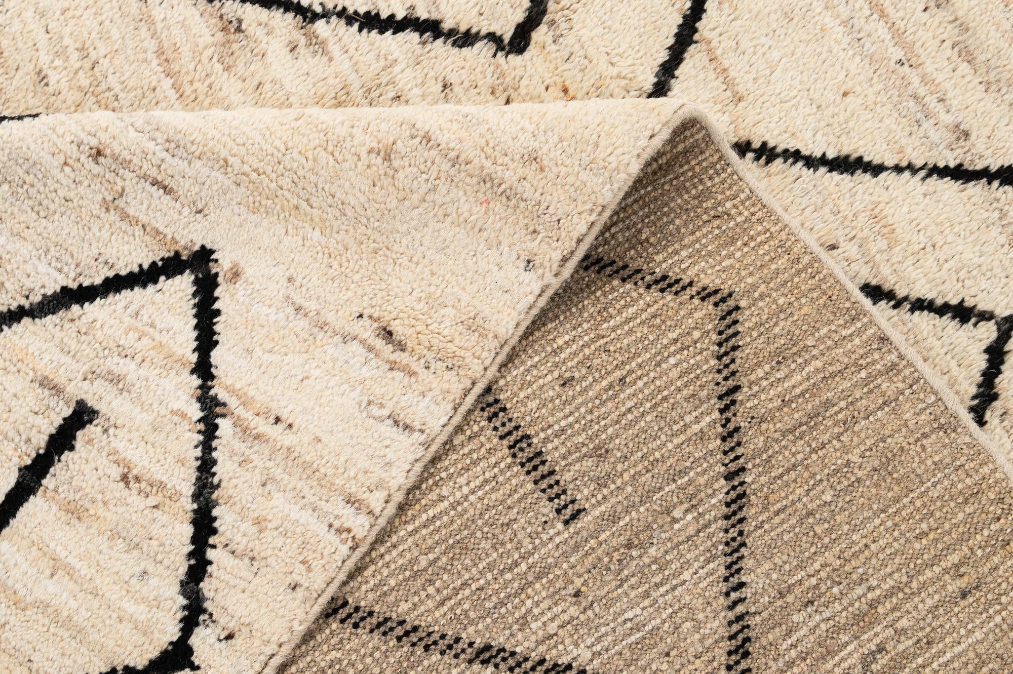 6' 8 x 9' 9 Hand Knotted Moroccan Wool Rug