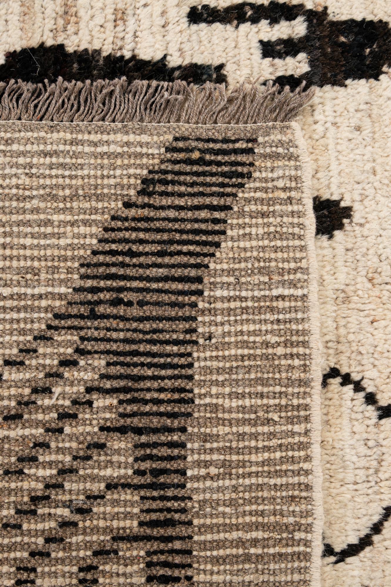 6' 8 x 9' 5 Hand Knotted Moroccan Wool Rug