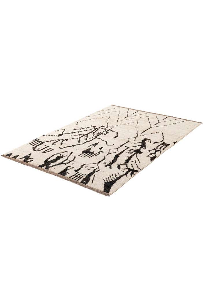 6' 8 x 9' 5 Hand Knotted Moroccan Wool Rug