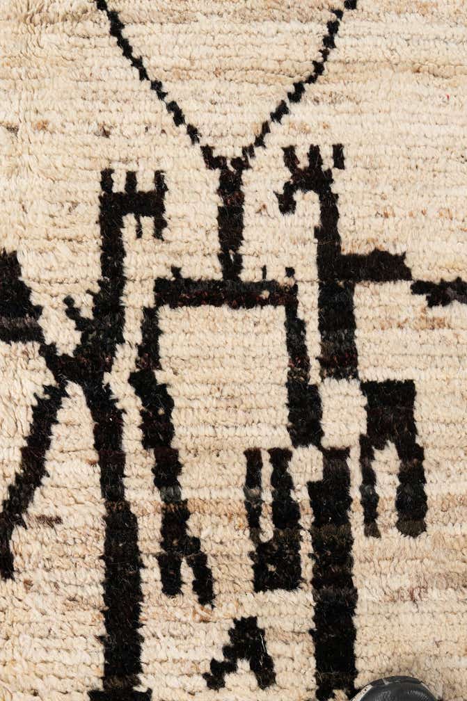 6' 8 x 9' 5 Hand Knotted Moroccan Wool Rug
