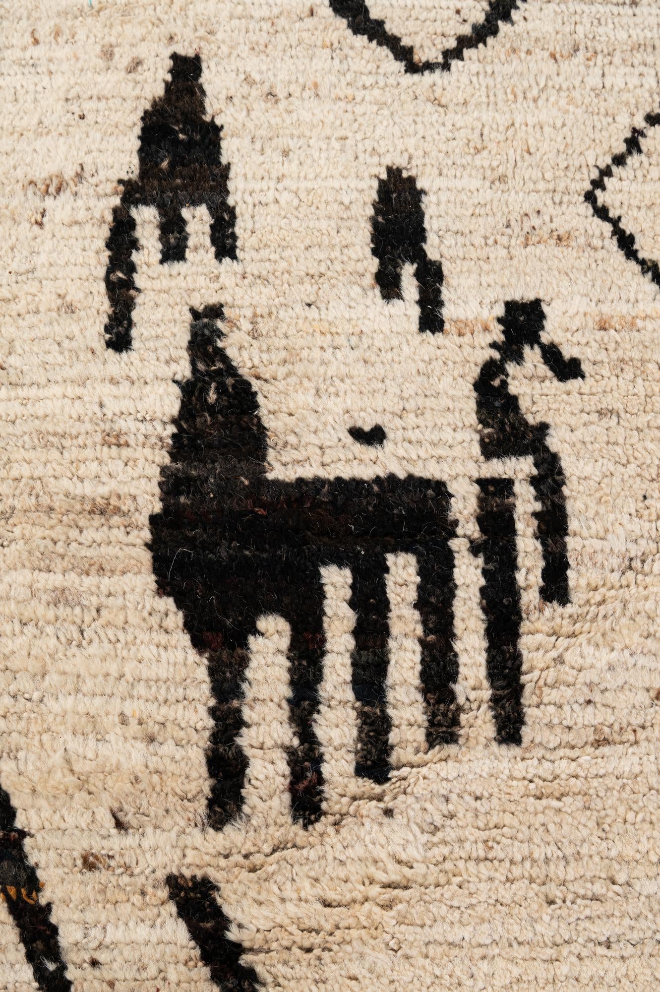 6' 8 x 9' 5 Hand Knotted Moroccan Wool Rug