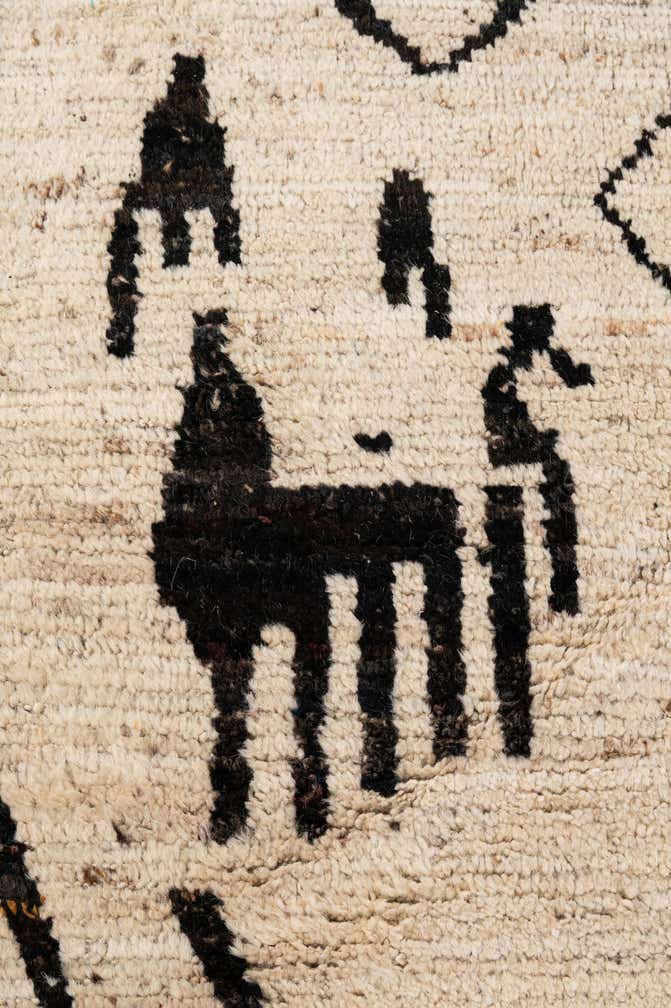 6' 8 x 9' 5 Hand Knotted Moroccan Wool Rug