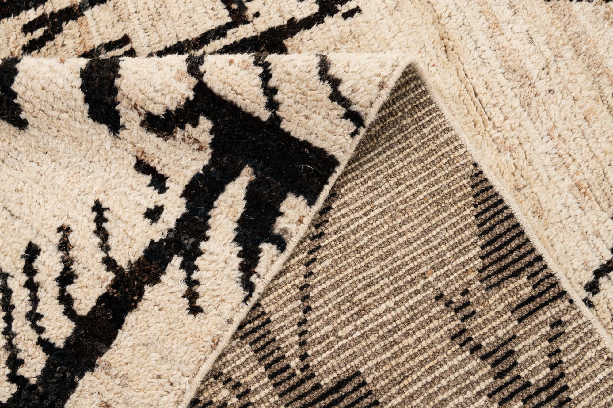 6' 8 x 9' 5 Hand Knotted Moroccan Wool Rug