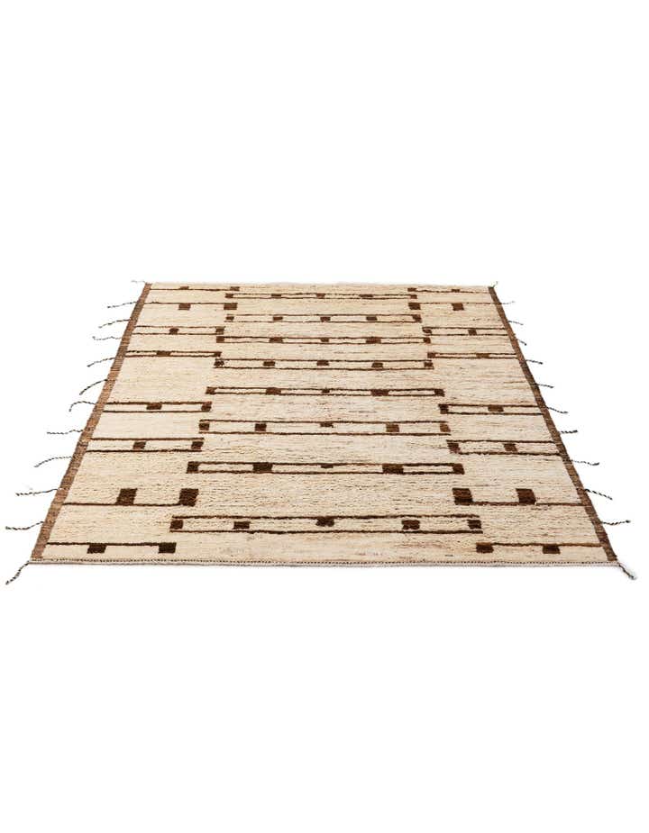 6' 9 x 9' 9 Hand Knotted Moroccan Wool Rug