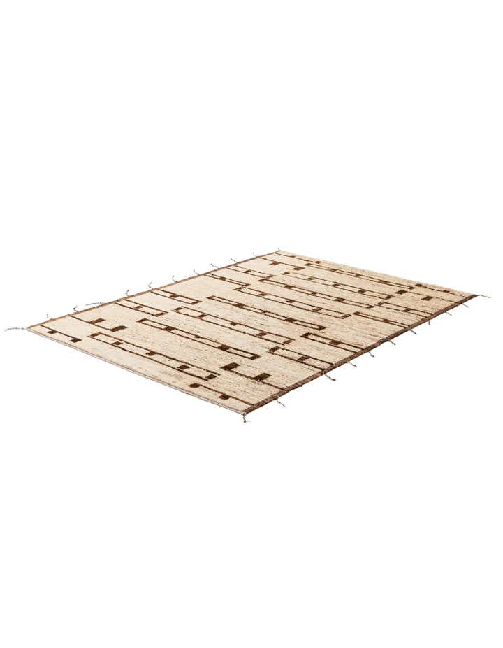 6' 9 x 9' 9 Hand Knotted Moroccan Wool Rug