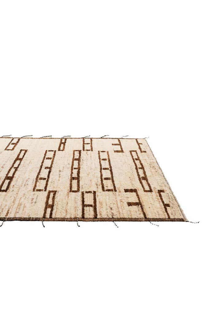 6' 9 x 9' 9 Hand Knotted Moroccan Wool Rug