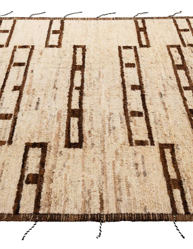 Detail image of 6' 9 x 9' 9  Hand Knotted Moroccan Wool Rug