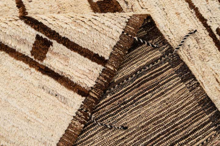 6' 9 x 9' 9 Hand Knotted Moroccan Wool Rug