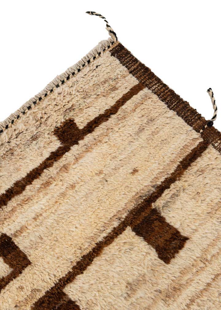 6' 9 x 9' 9 Hand Knotted Moroccan Wool Rug