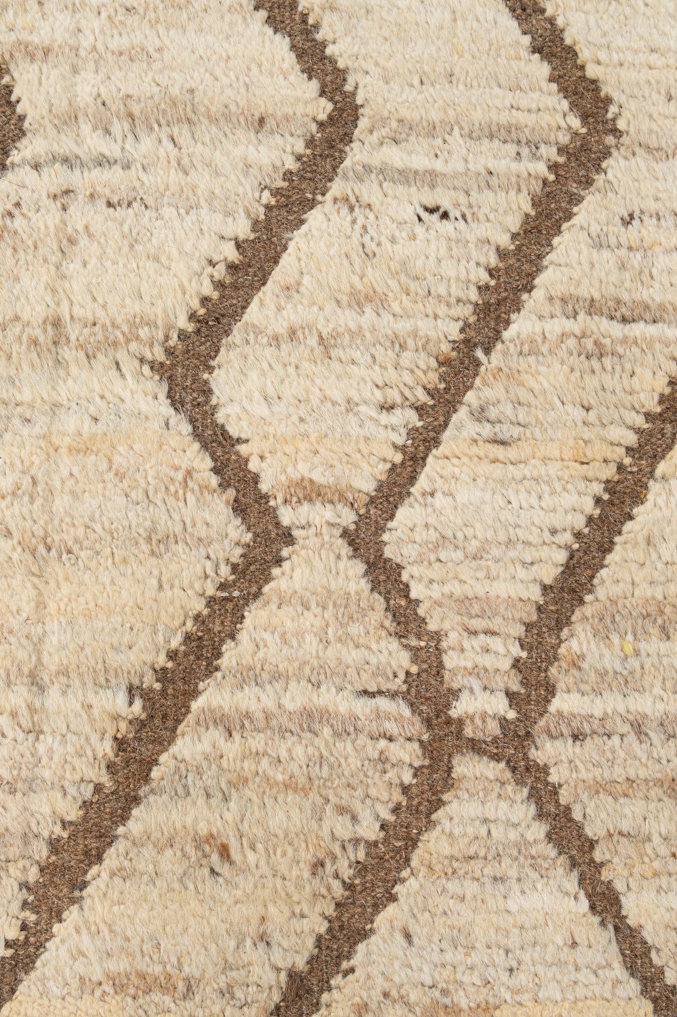 6' 6 x 10' 4 Hand Knotted Moroccan Wool Rug