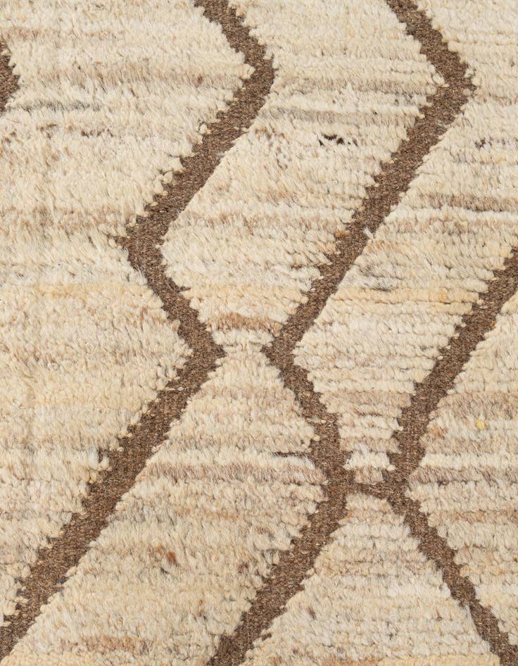 Detail image of 6' 6 x 10' 4  Hand Knotted Moroccan Wool Rug