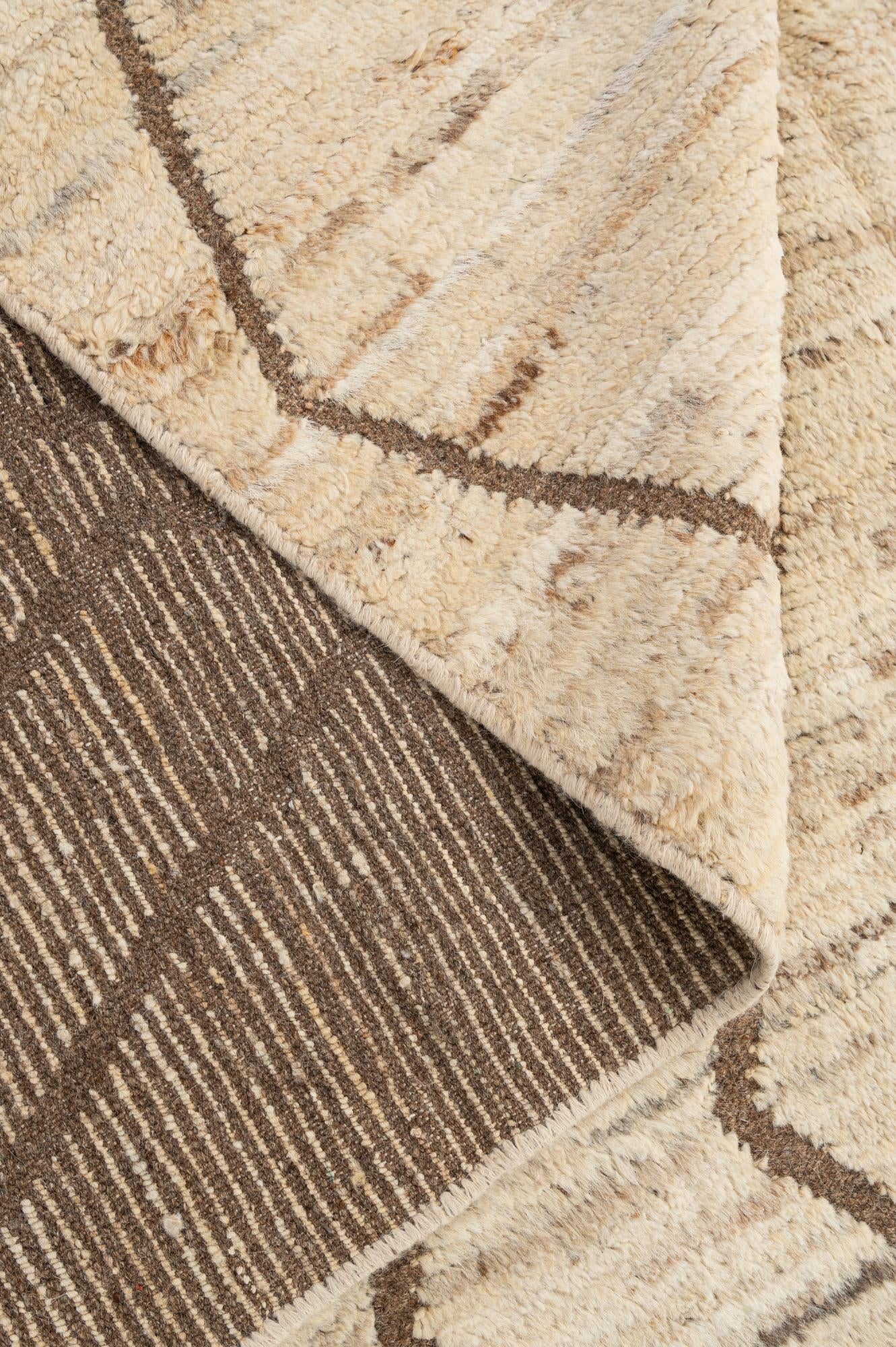 6' 6 x 10' 4 Hand Knotted Moroccan Wool Rug