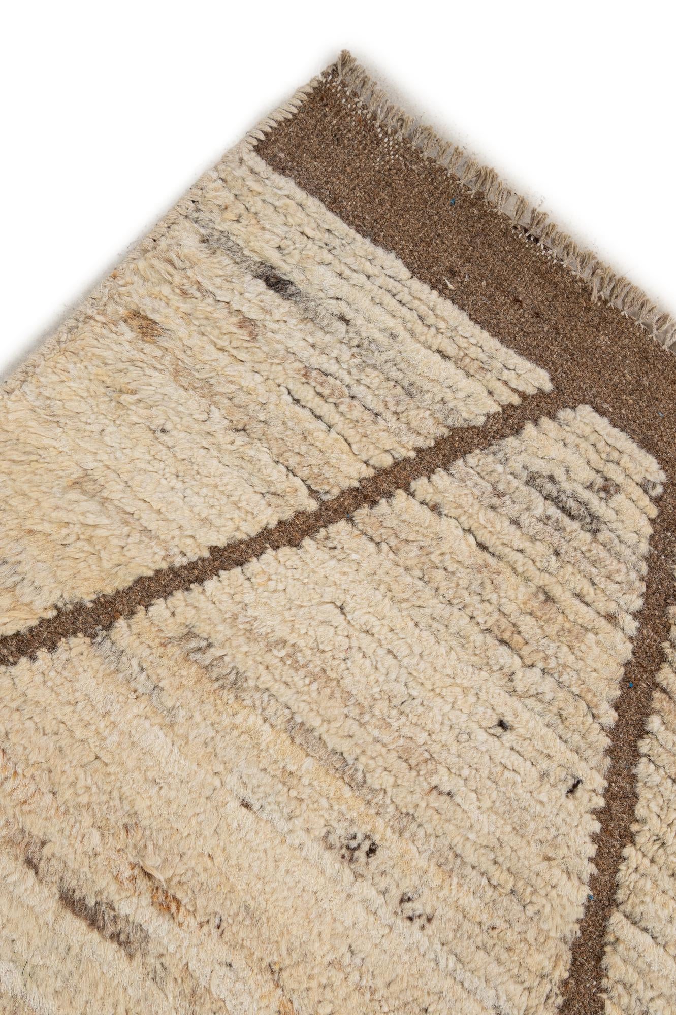 6' 6 x 10' 4 Hand Knotted Moroccan Wool Rug