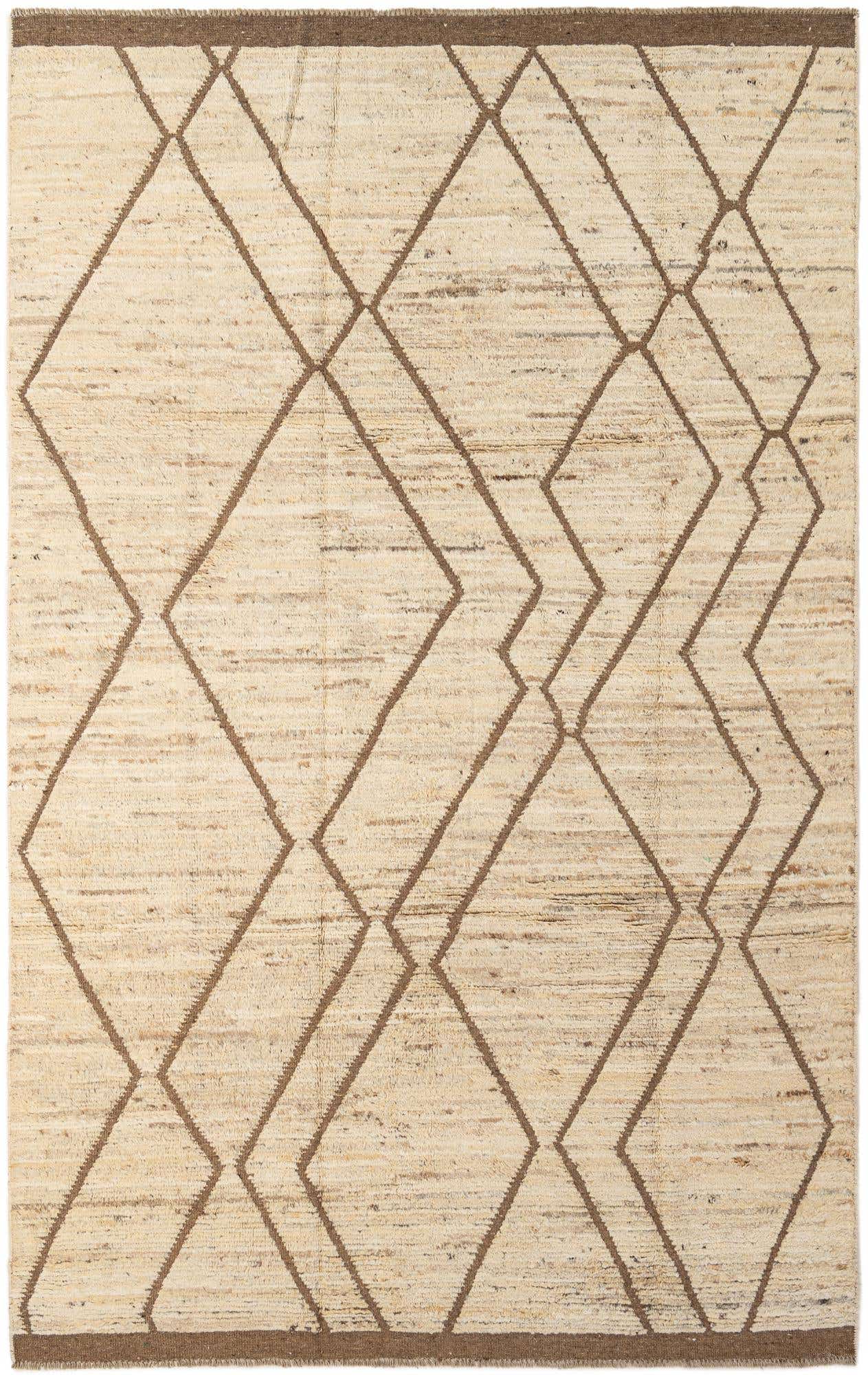 6' 6 x 10' 4 Hand Knotted Moroccan Wool Rug