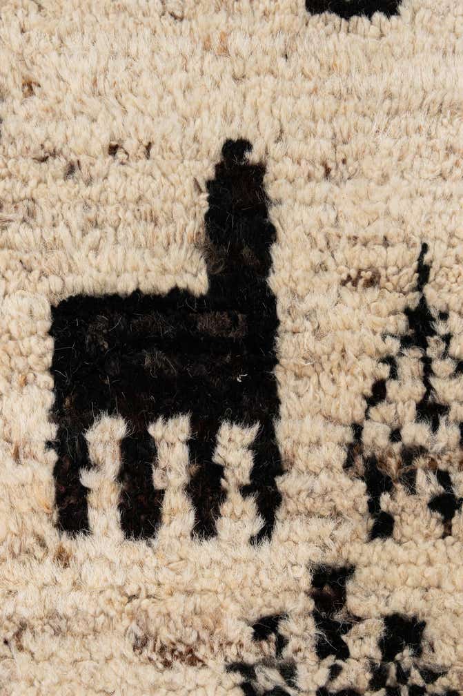 6' 9 x 9' 7 Hand Knotted Moroccan Wool Rug