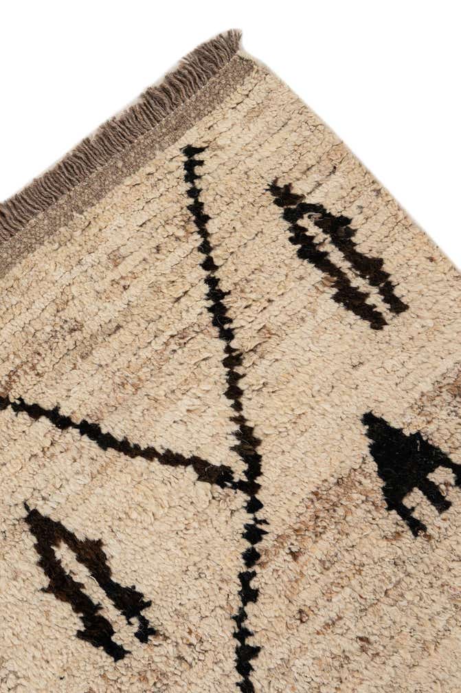 6' 9 x 9' 11 Hand Knotted Moroccan Wool Rug