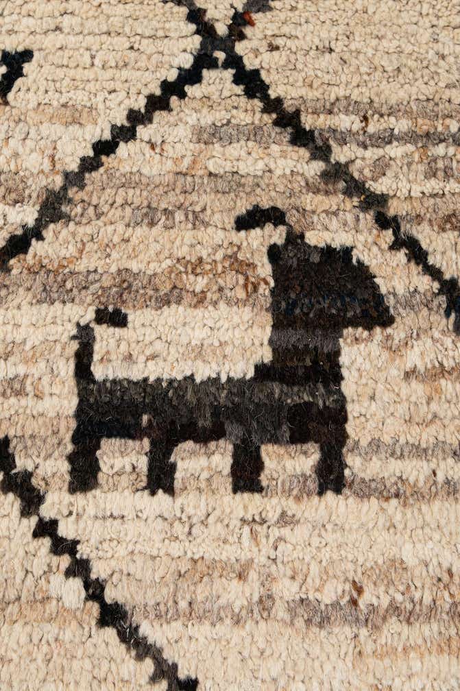 6' 9 x 9' 11 Hand Knotted Moroccan Wool Rug