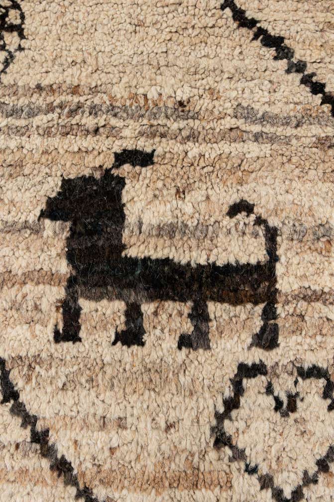 6' 9 x 9' 11 Hand Knotted Moroccan Wool Rug