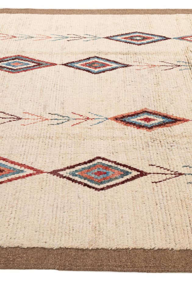 Detail image of 6' 9 x 9' 7 Hand Knotted Moroccan Wool Rug
