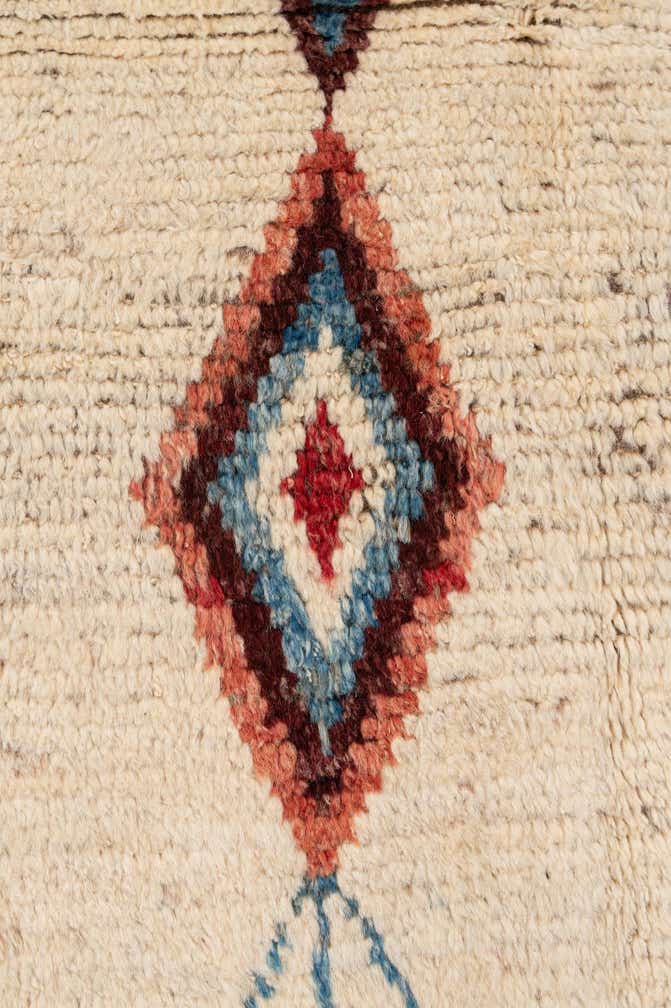 6' 9 x 9' 7 Hand Knotted Moroccan Wool Rug