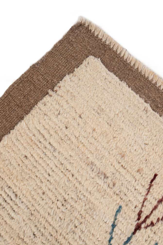 6' 9 x 9' 7 Hand Knotted Moroccan Wool Rug