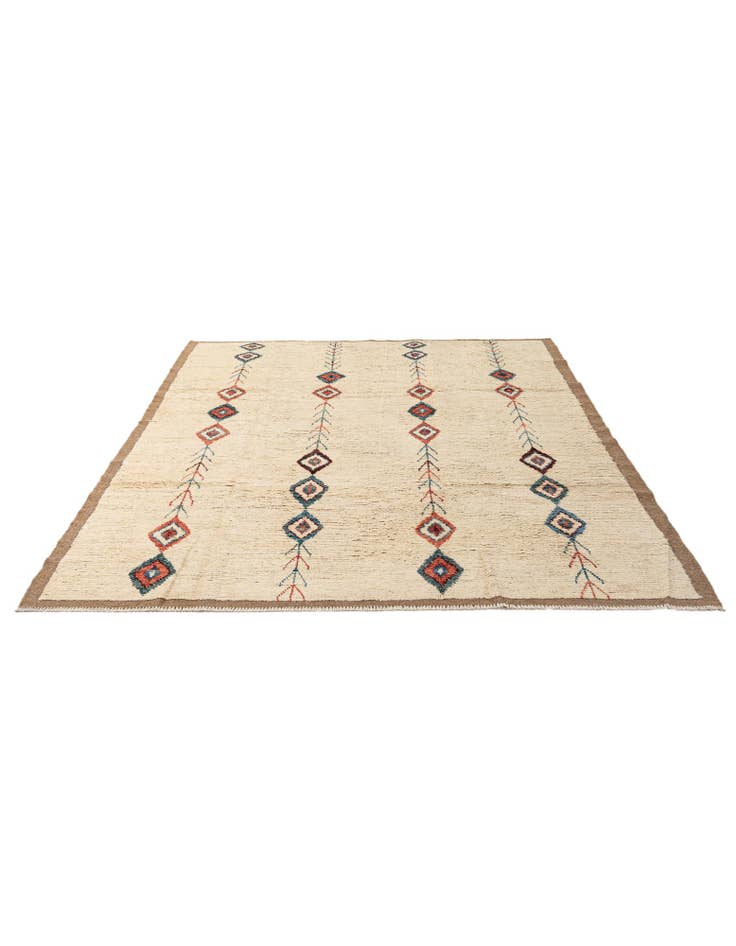Detail image of 6' 11 x 9' 10 Hand Knotted Moroccan Wool Rug