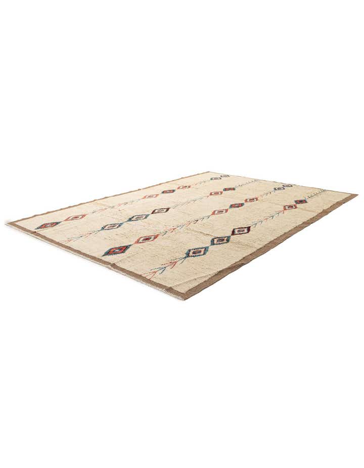 6' 11 x 9' 10 Hand Knotted Moroccan Wool Rug