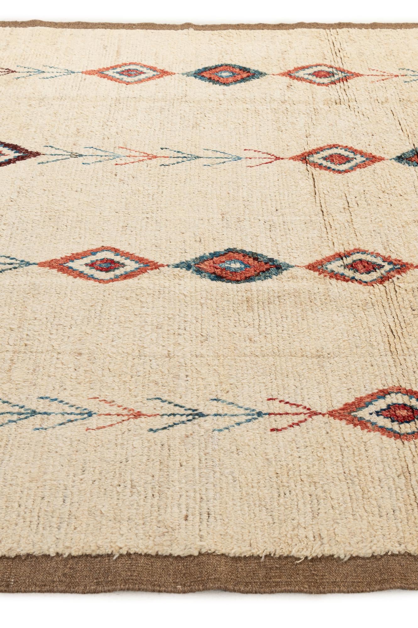 6' 11 x 9' 10 Hand Knotted Moroccan Wool Rug