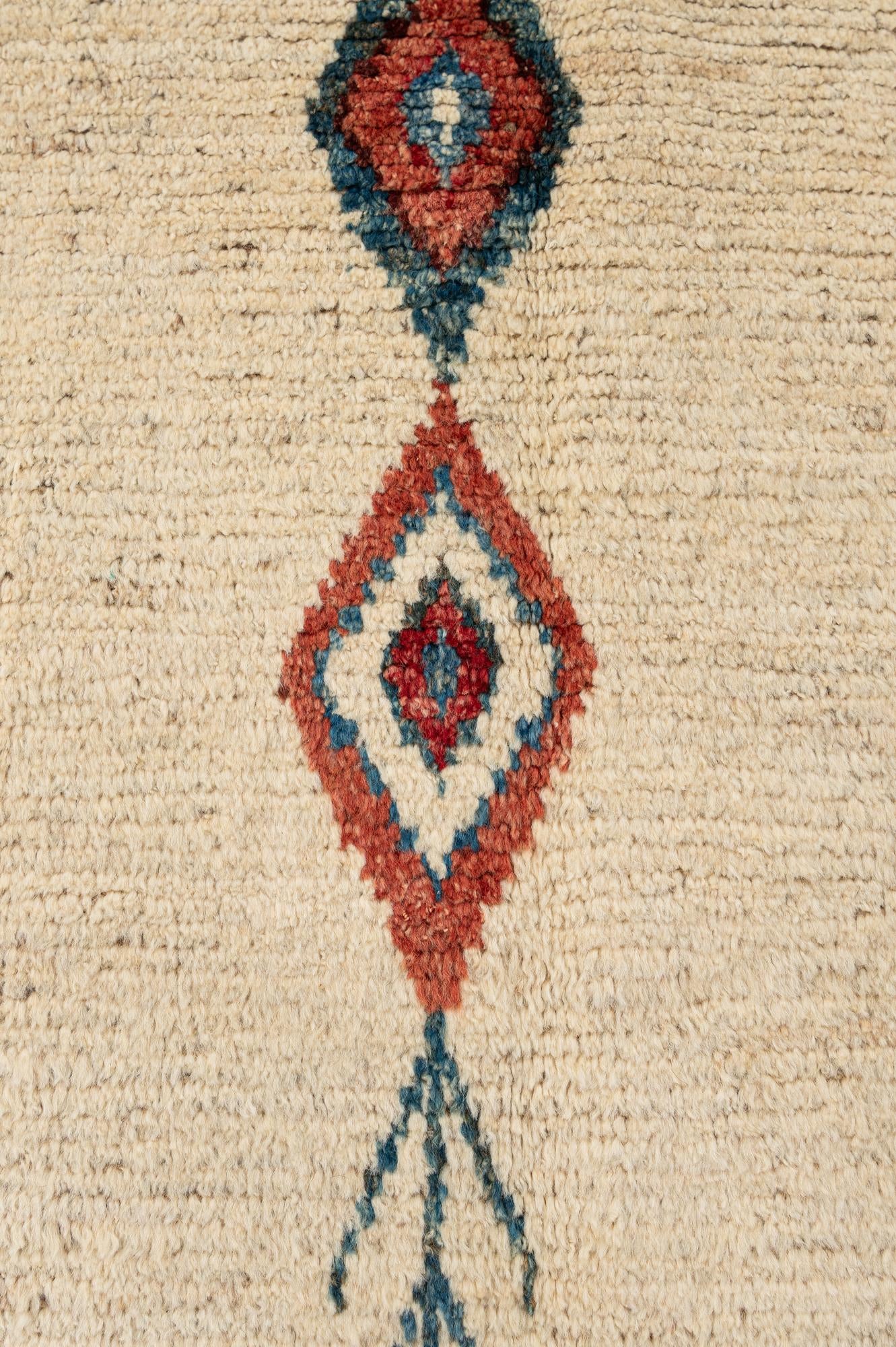 6' 11 x 9' 10 Hand Knotted Moroccan Wool Rug