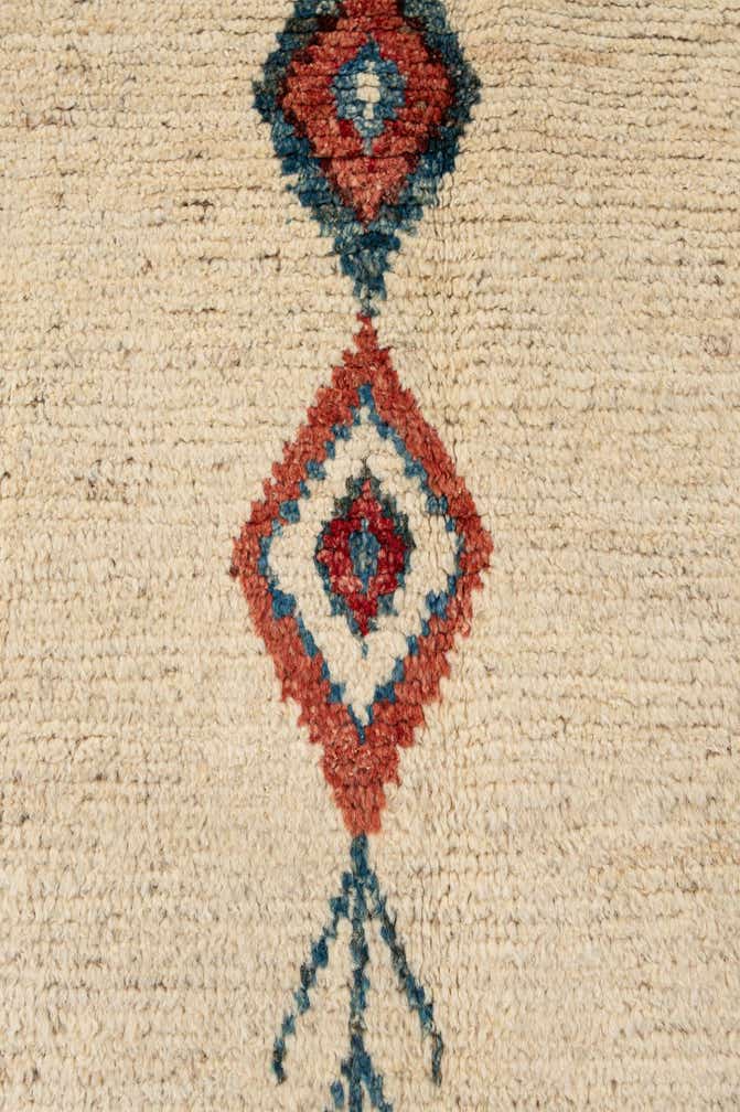 6' 11 x 9' 10 Hand Knotted Moroccan Wool Rug