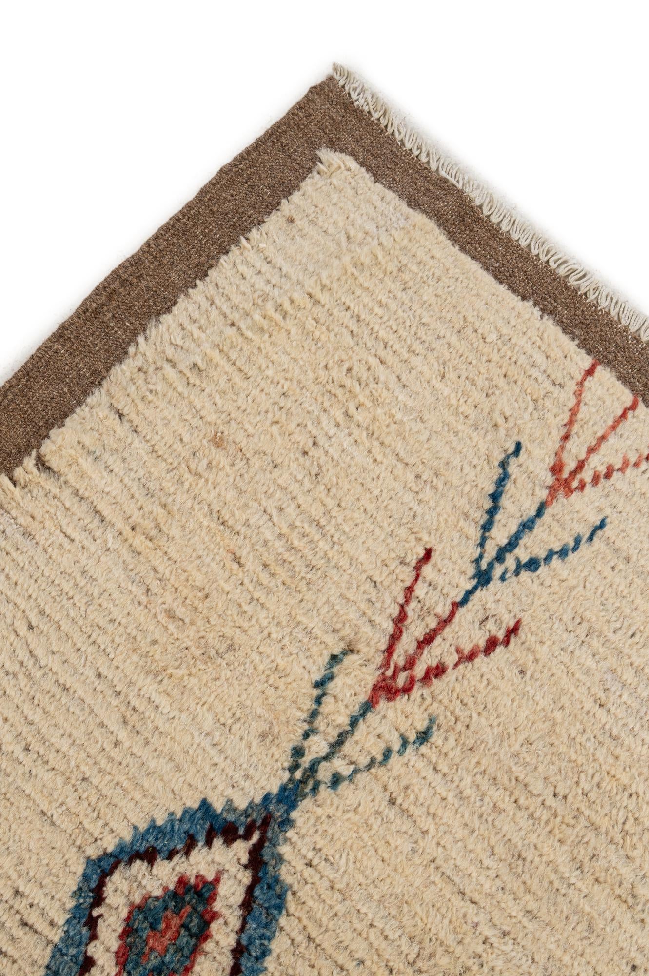 6' 11 x 9' 10 Hand Knotted Moroccan Wool Rug