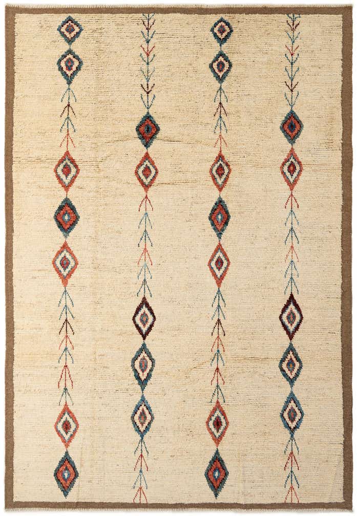 6' 11 x 9' 10 Hand Knotted Moroccan Wool Rug