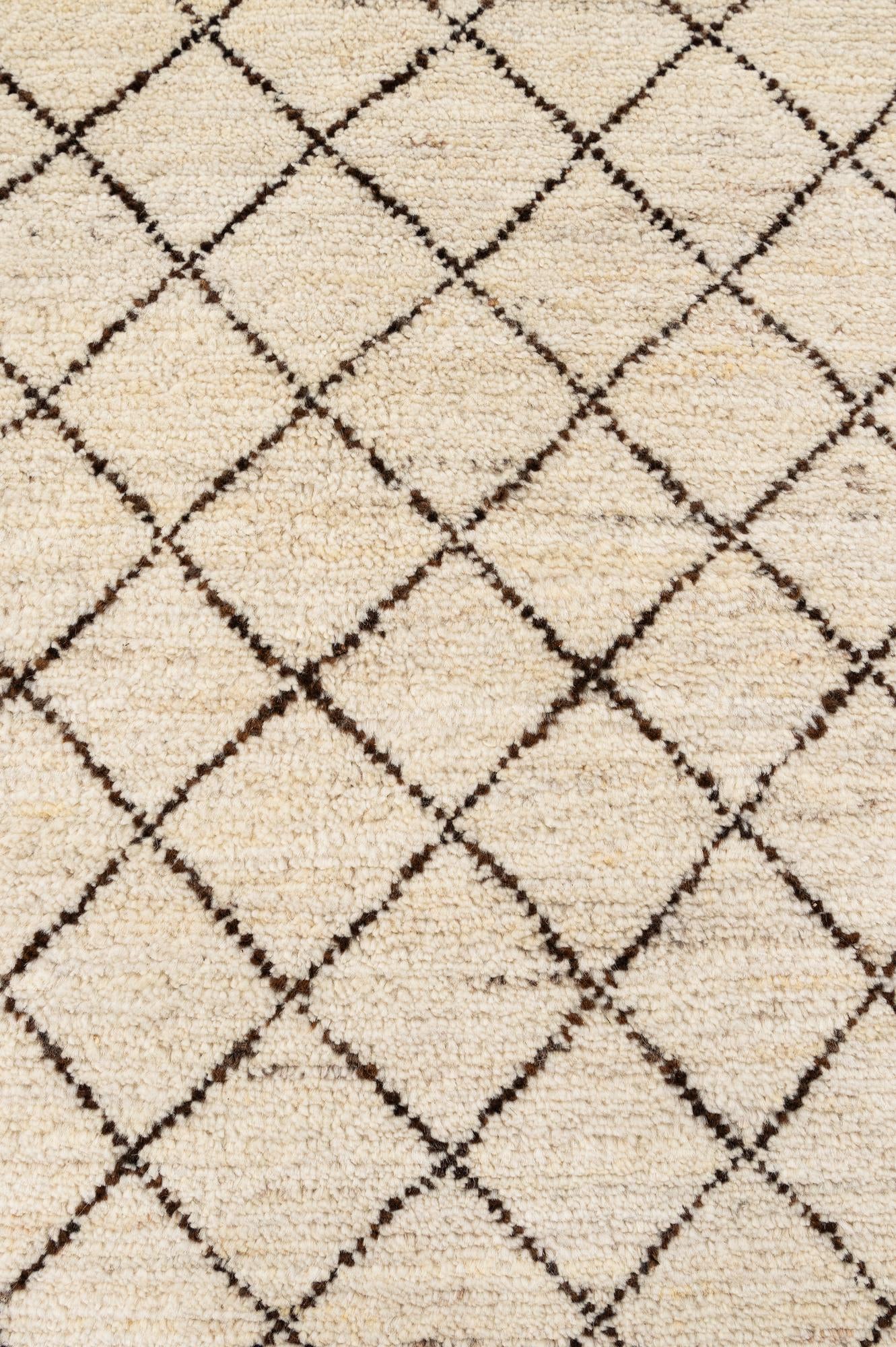7' 11 x 11' 6 Hand Knotted Moroccan Wool Rug