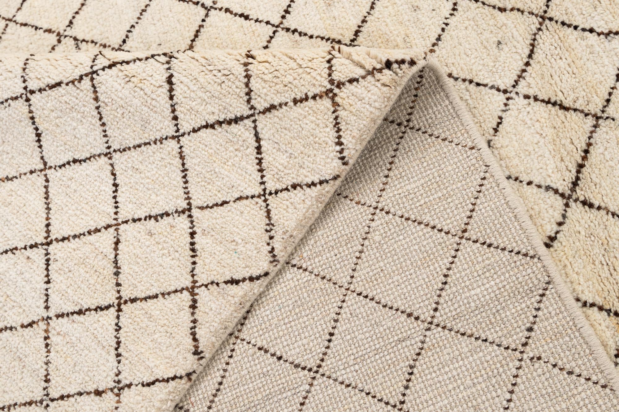 7' 11 x 11' 6 Hand Knotted Moroccan Wool Rug