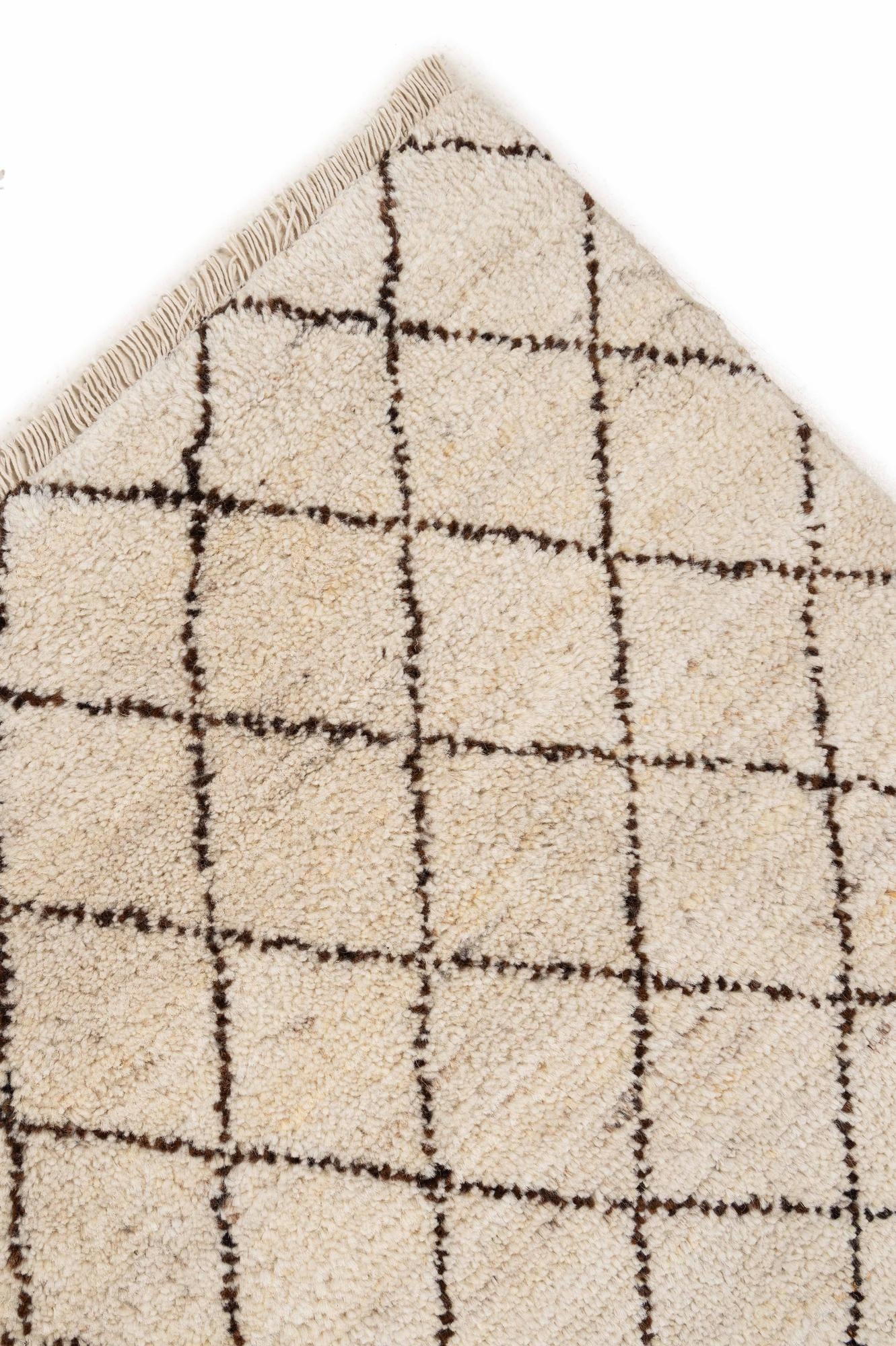 7' 11 x 11' 6 Hand Knotted Moroccan Wool Rug