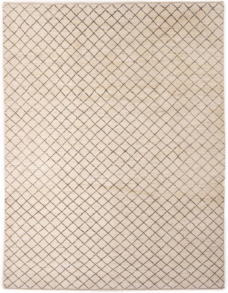 Detail image of 7' 11 x 11' 6 Hand Knotted Moroccan Wool Rug