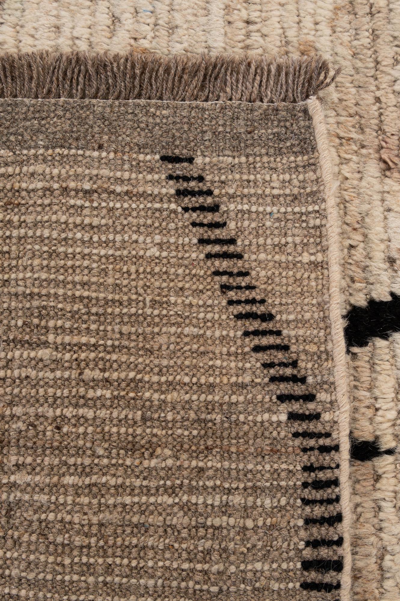8' 3 x 9' 9 Hand Knotted Moroccan Wool Rug