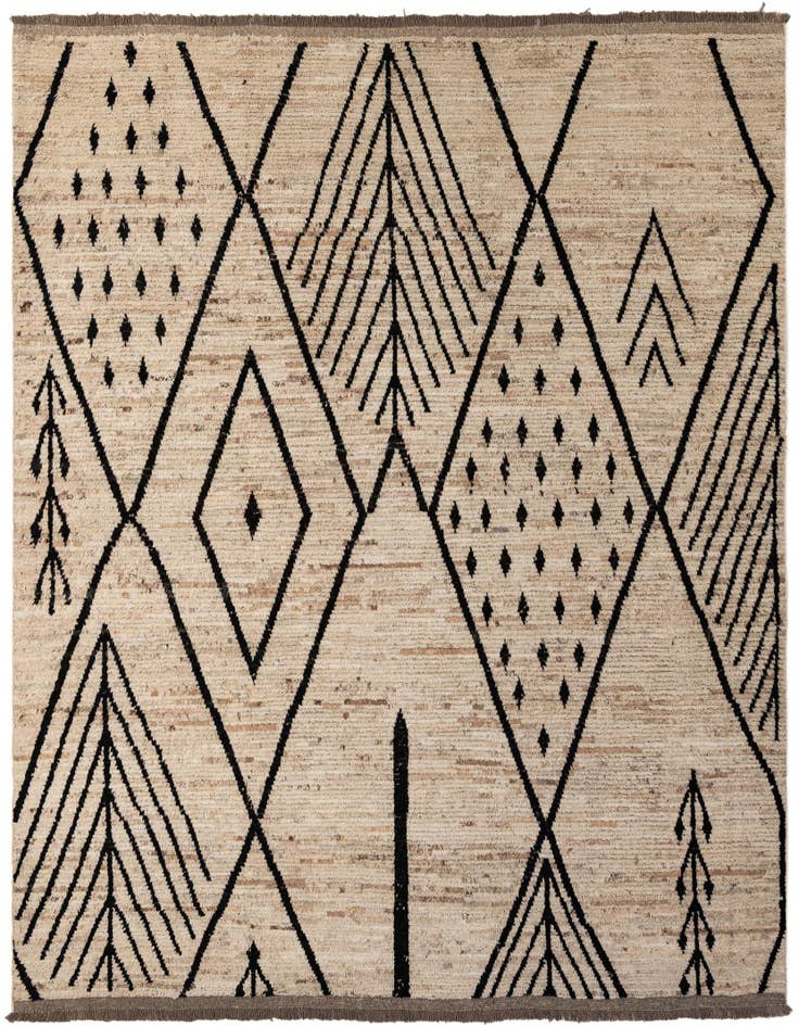Detail image of 8' 3 x 9' 9 Hand Knotted Moroccan Wool Rug