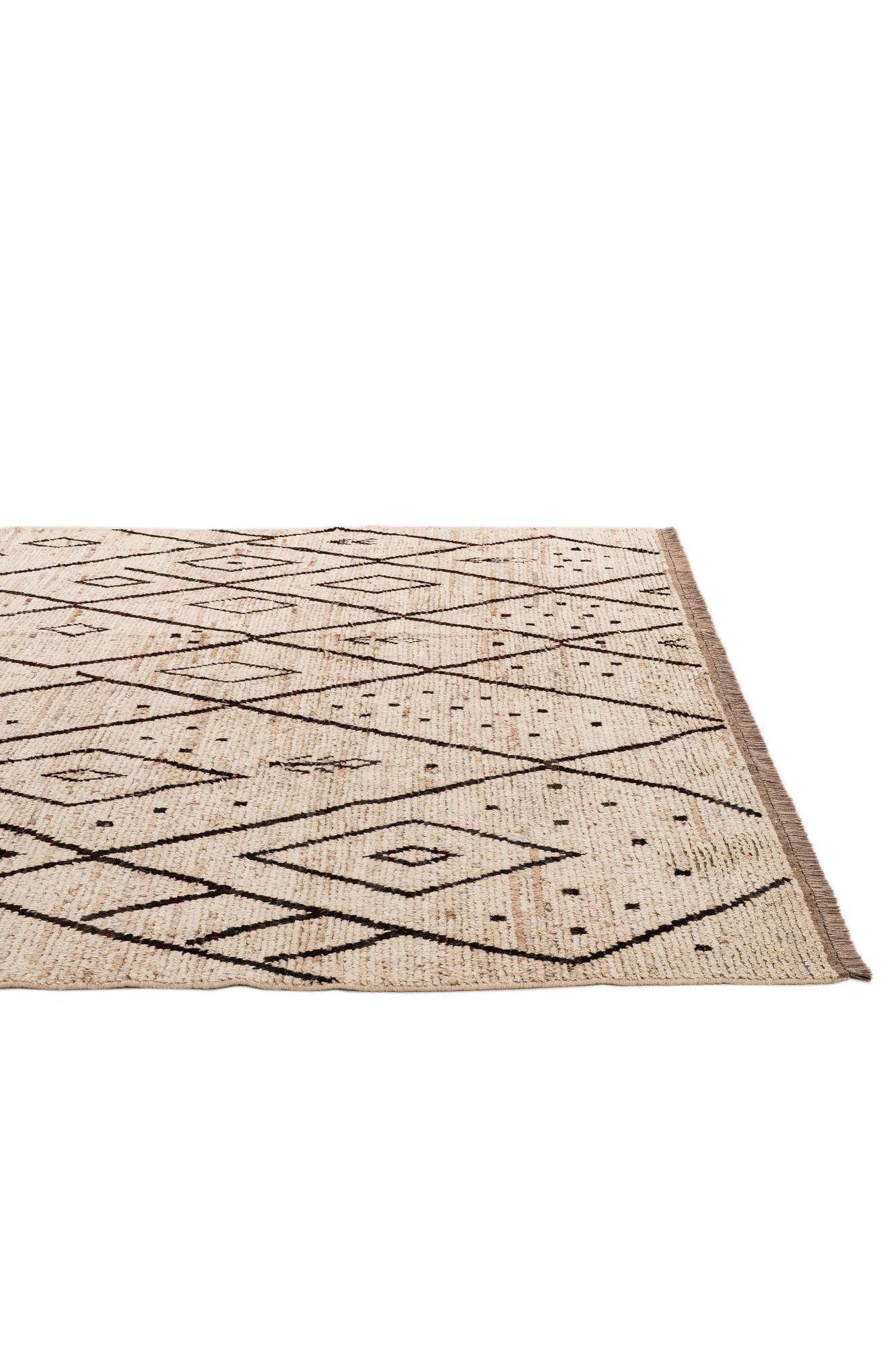 8' 6 x 9' 6 Hand Knotted Moroccan Wool Rug