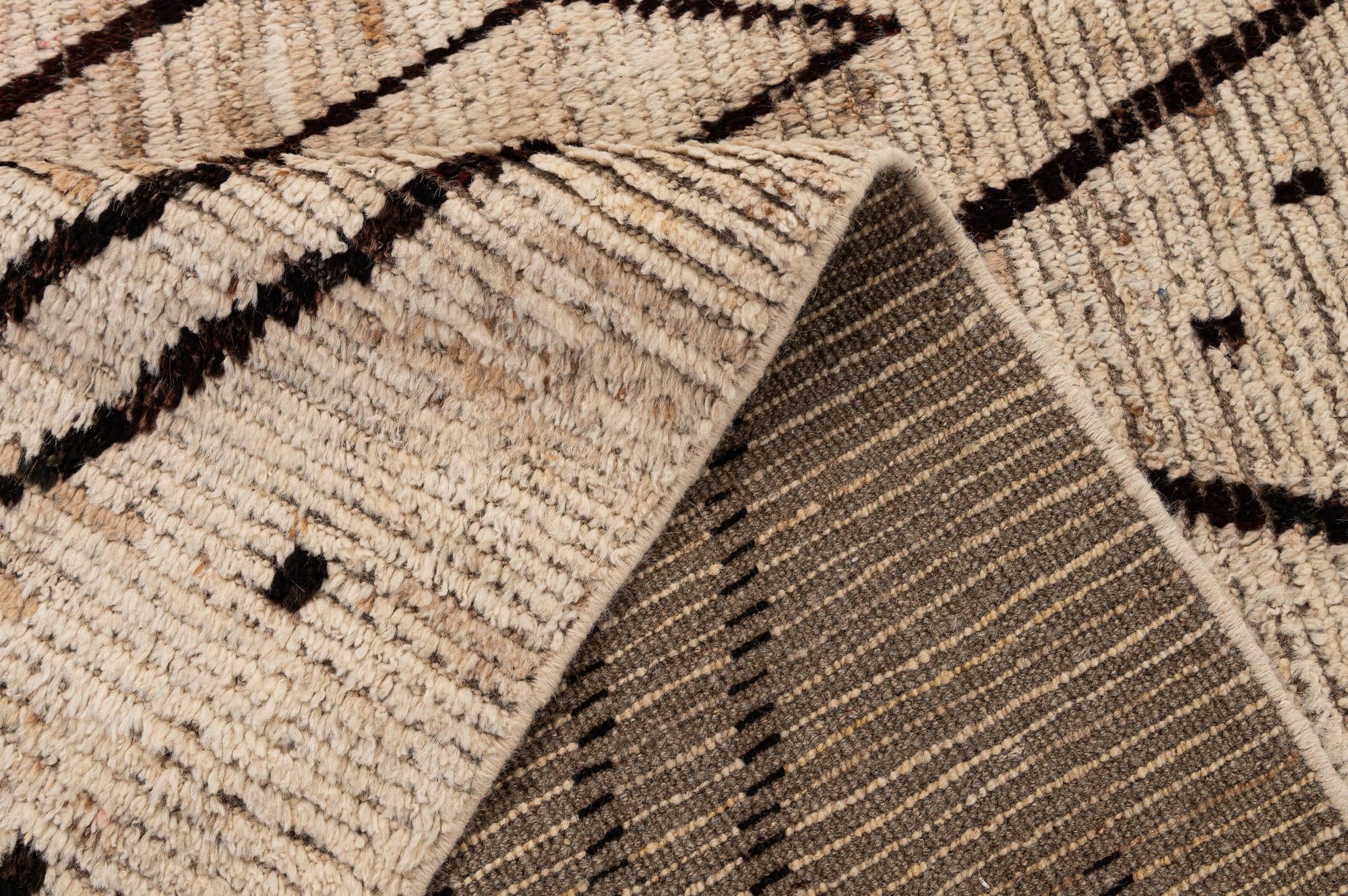 8' 6 x 9' 6 Hand Knotted Moroccan Wool Rug