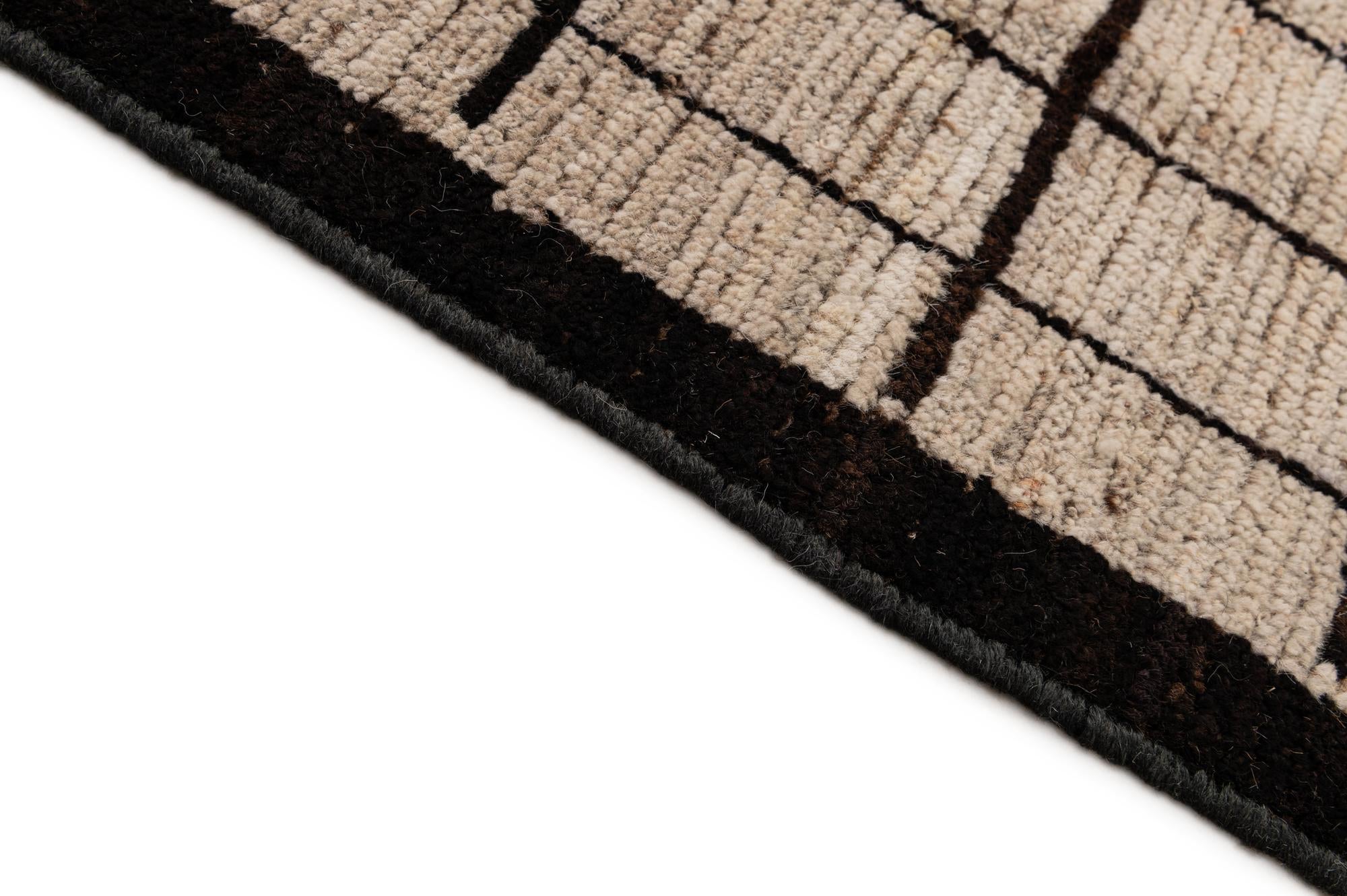 8' 2 x 9' 9 Hand Knotted Moroccan Wool Rug