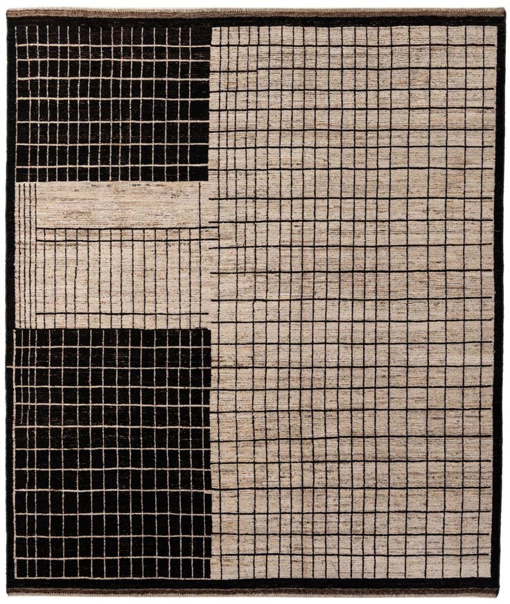 Detail image of 8' 2 x 9' 9 Hand Knotted Moroccan Wool Rug