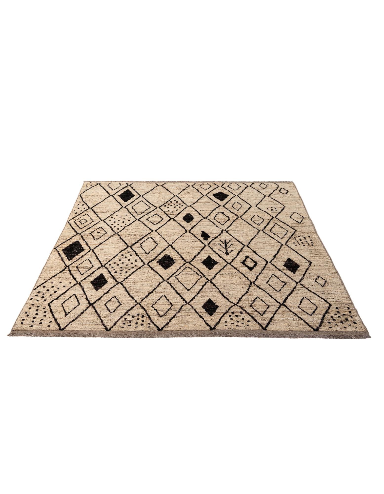 8' 2 x 9' 11 Hand Knotted Moroccan Wool Rug
