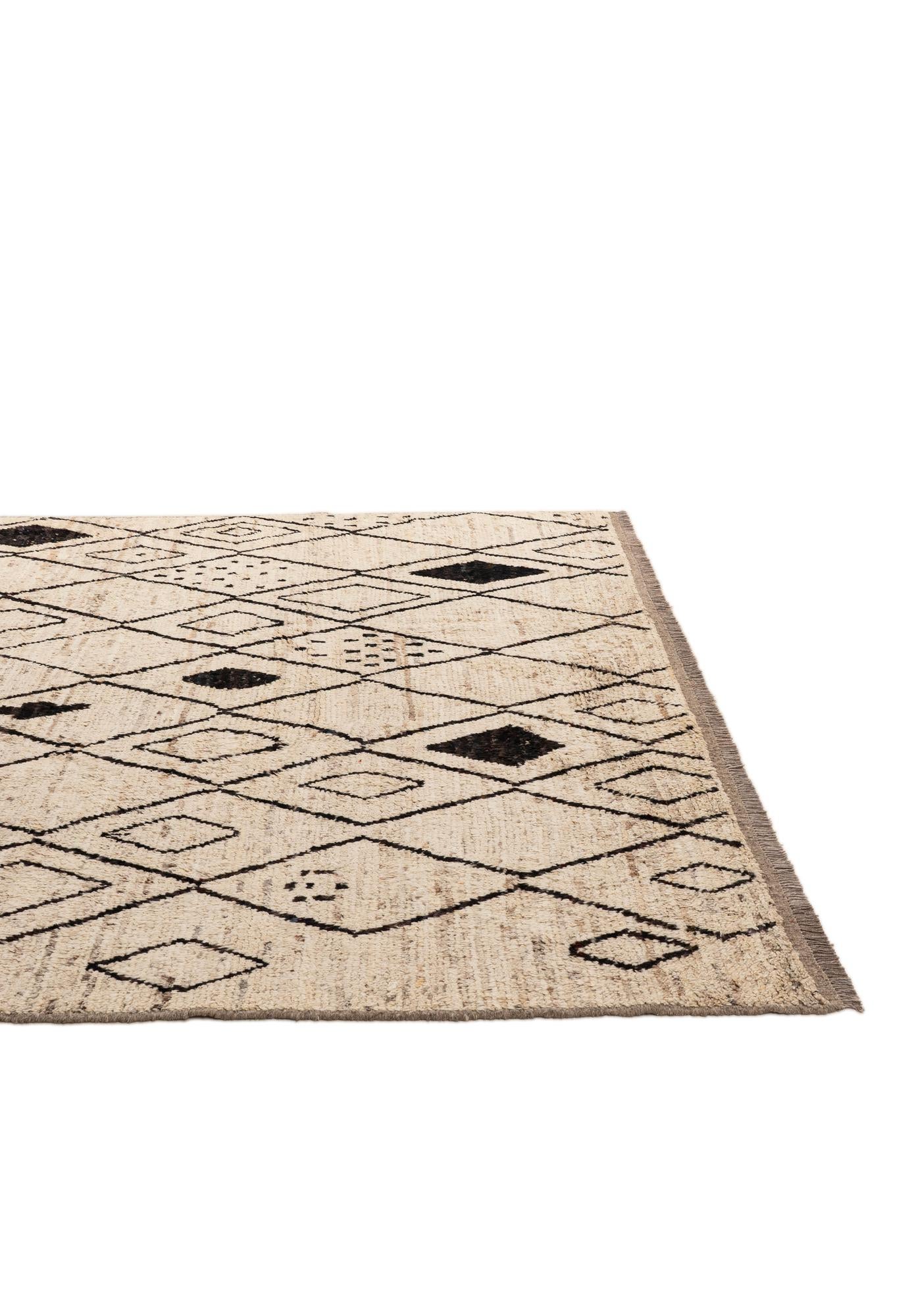 8' 2 x 9' 11 Hand Knotted Moroccan Wool Rug