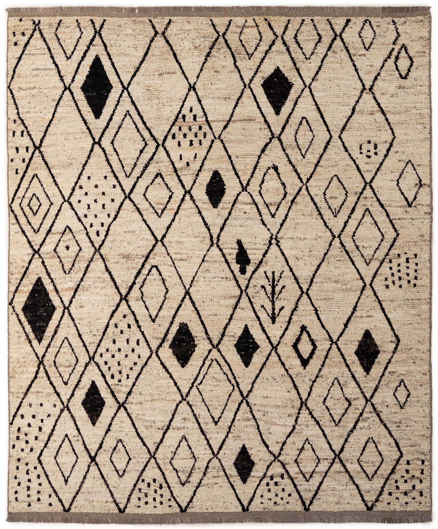 8' 2 x 9' 11 Hand Knotted Moroccan Wool Rug