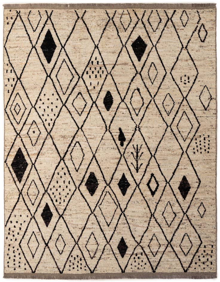Detail image of 8' 2 x 9' 11 Hand Knotted Moroccan Wool Rug