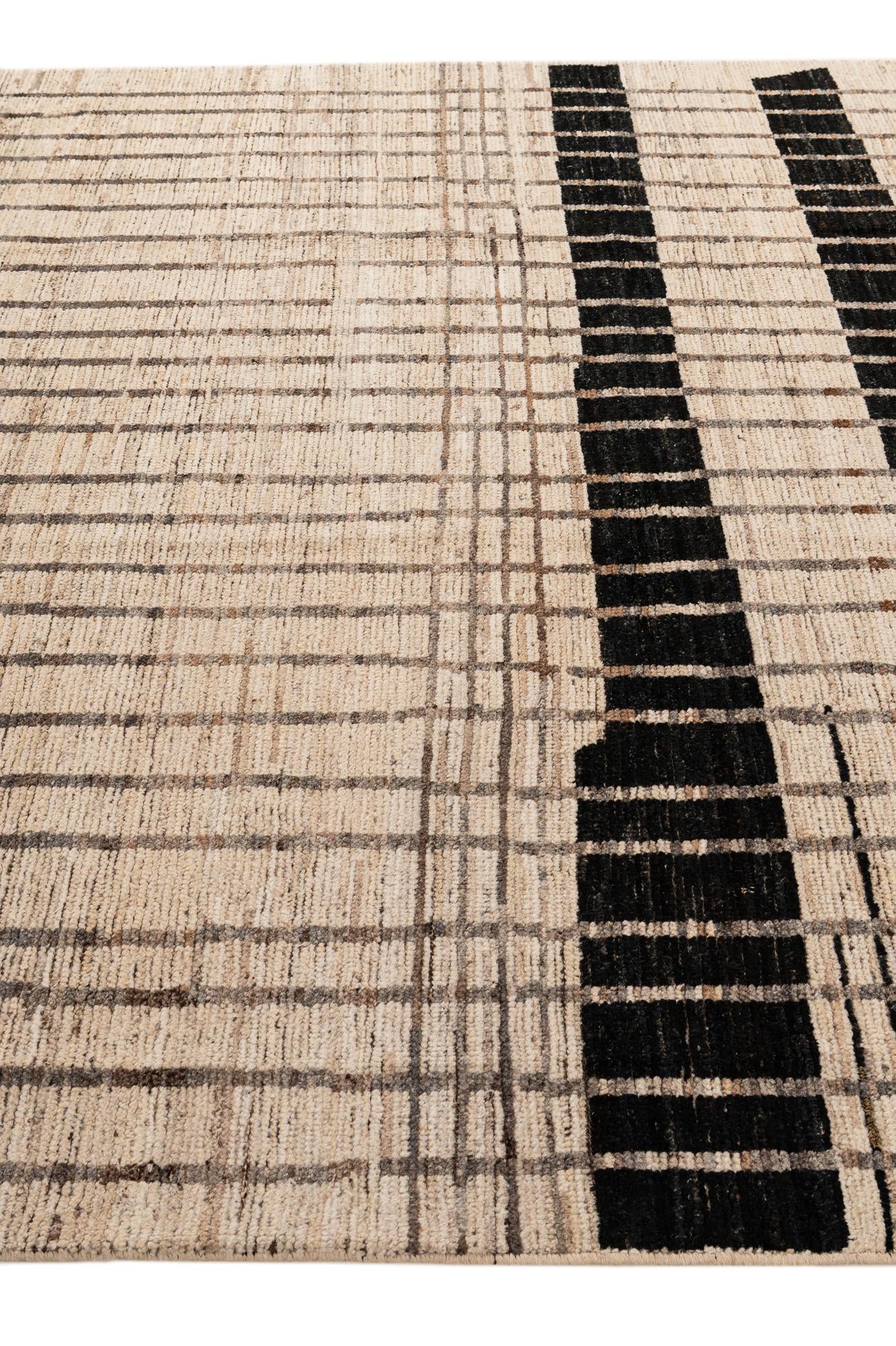 8' 3 x 9' 10 Hand Knotted Moroccan Wool Rug