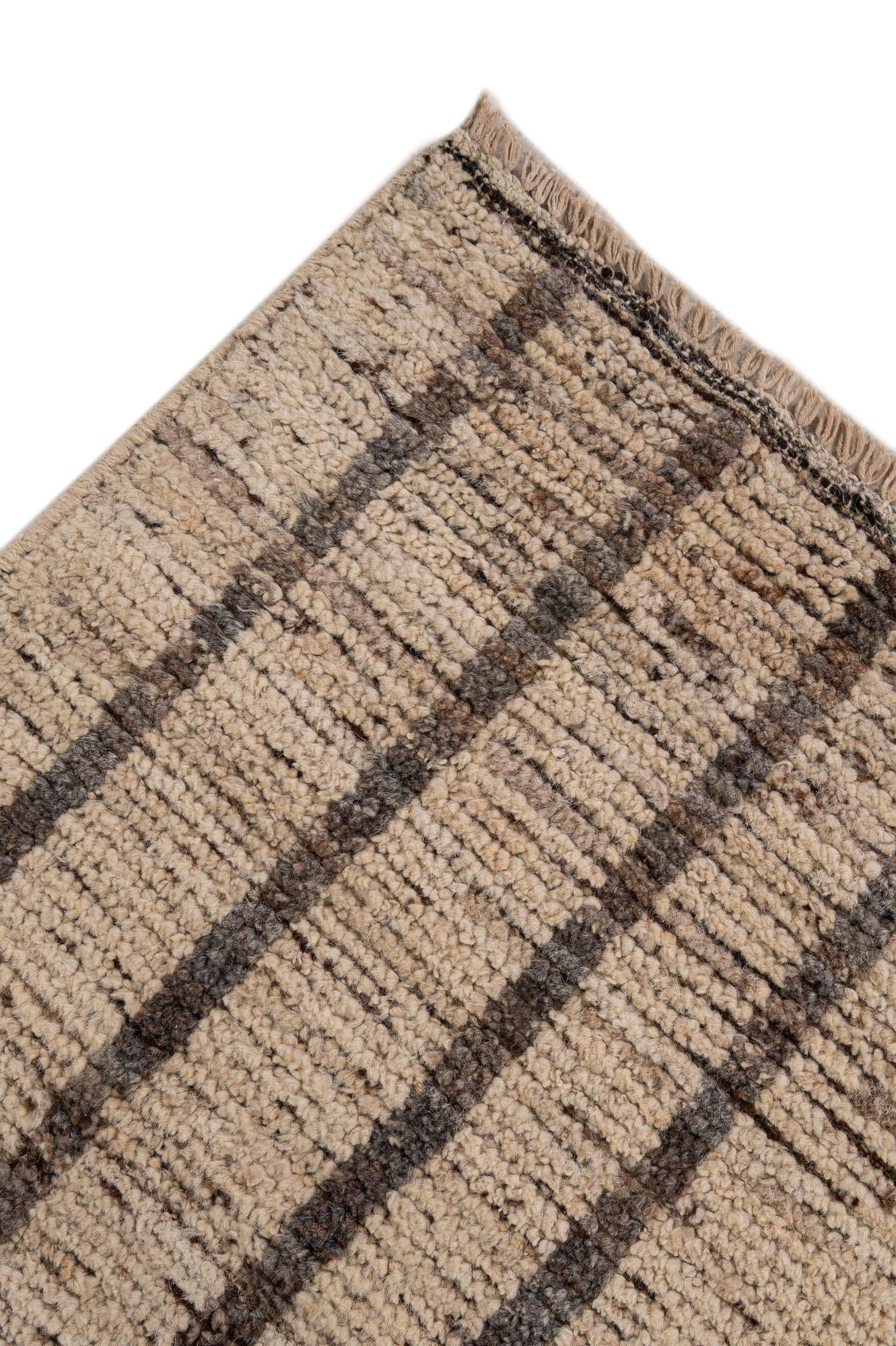 8' 3 x 9' 10 Hand Knotted Moroccan Wool Rug