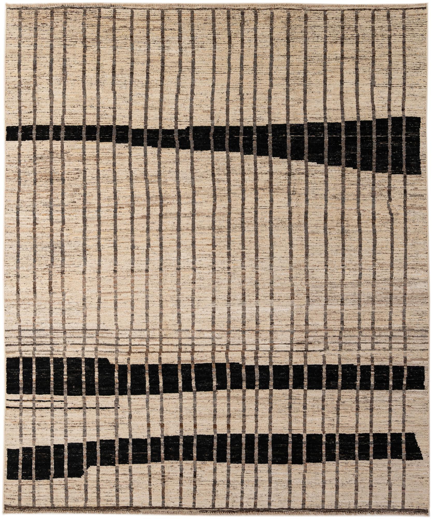 8' 3 x 9' 10 Hand Knotted Moroccan Wool Rug